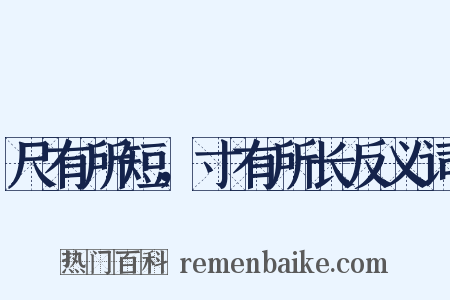 尺有所短，寸有所长反义词是什么意思的图片
